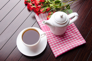 Cup of tea in catering concept