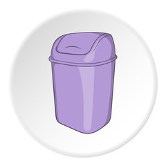 Toilet trash icon. Cartoon illustration of toilet trash vector icon for web