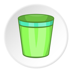 Empty trash can icon. Cartoon illustration of empty trash vector icon for web