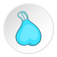 Garbage bag icon. Cartoon illustration of garbage bag vector icon for web
