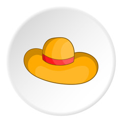 Women beach hat icon. Cartoon illustration of women beach hat vector icon for web