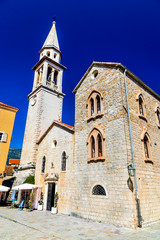 Fototapeta na wymiar Budva, Montenegro - Sveti Ivan church