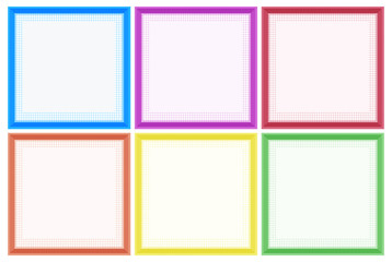 Frame template with colorful borders