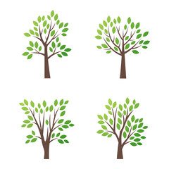 Stylized vector tree logo icon