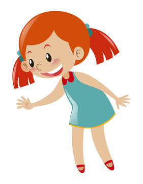 Little girl with red hair