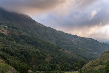 Morning landscape of the Italian mountains