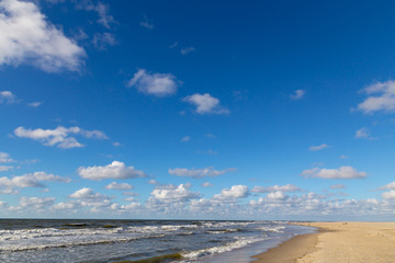 Idyllic beach on Texel, Netherlands.