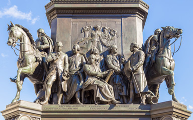 Fototapeta na wymiar Detail of statue of Frederick the Great, Unter den Linden, Berli