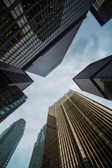 day view of Toronto city skyscrapers  look up  © goami