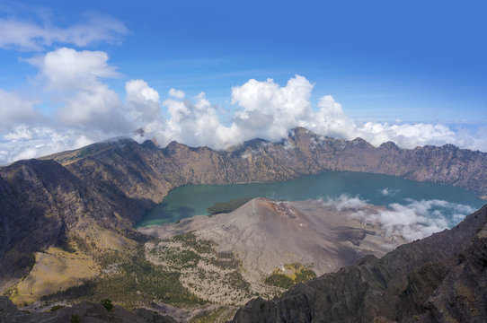 Top of Mount Rinjani, Lombok Indonesia
