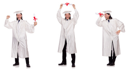 Young man ready for university graduation
