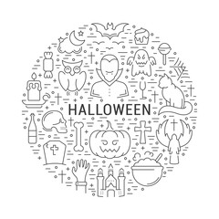 Vector Web Banner or Emblem Halloween