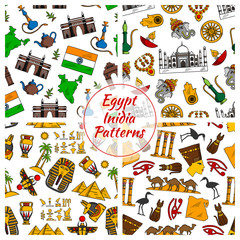 Egypt and India culture patterns