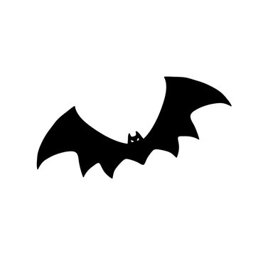 Bat Silhouette. A hand drawn vector silhouette illustration of a bat.
