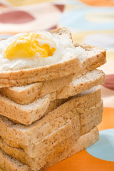 Egg fresh and fragrant toast breakfast.