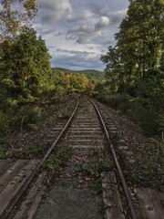 Fototapeta premium Abandoned Train tracks