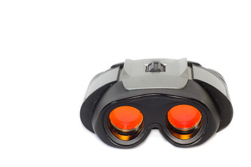 Binoculars on white background.