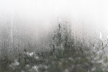 Condensation on a Window - Water Droplets