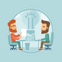 Successful business idea vector illustration.