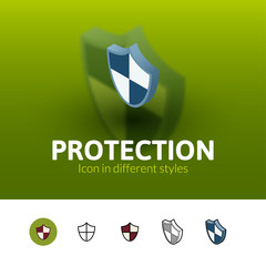 Protection icon in different style - 123174269
