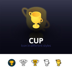 Cup icon in different style
