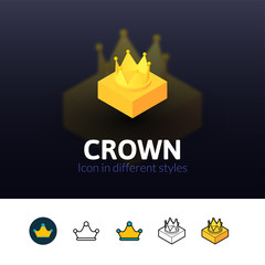 Crown icon in different style
