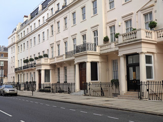Fototapeta na wymiar Elegant London townhouses