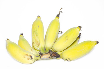 Fototapeta premium Bananas bunch on white background.