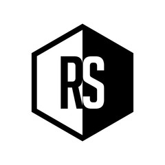 INITIAL hexsagonal HALF LOGO