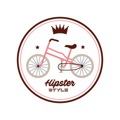 bicycle retro hipster style vector illustration design