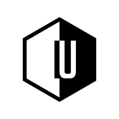 INITIAL hexsagonal HALF LOGO