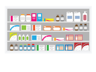 Pharmacy drug shelf