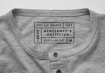 T-shirt Neck Label Mockup