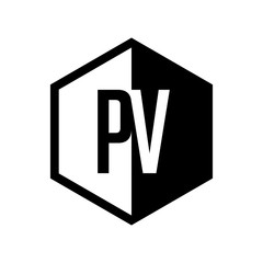 INITIAL hexsagonal HALF LOGO