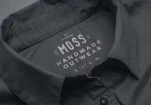 Download Dark Shirt Neck Label Mockup Stock Template Adobe Stock