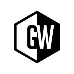 INITIAL hexsagonal HALF LOGO