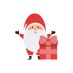santa claus character icon vector illustration design