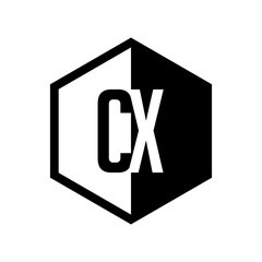 INITIAL hexsagonal HALF LOGO