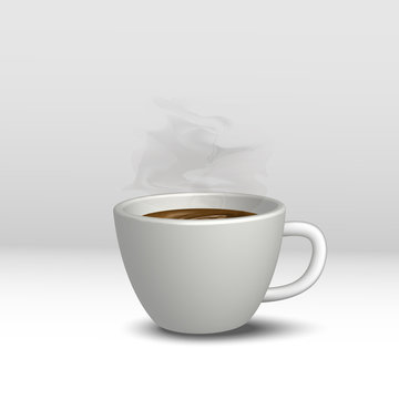 vector illustration of a hot coffee cup
