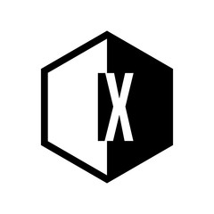 INITIAL hexsagonal HALF LOGO