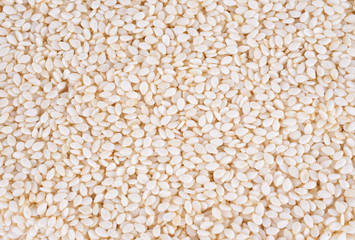 White sesame seeds background