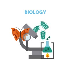 biology and science education line icon vector illustration design