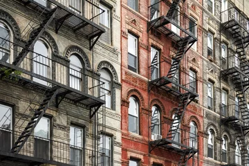 Deurstickers Old New York City Style Buildings in Manhattan © deberarr