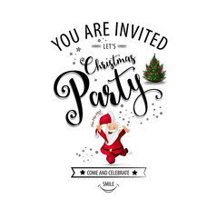 Christmas Party design template. Vector illustration