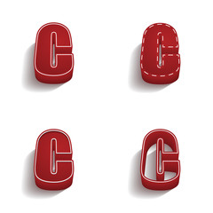 ikona 3D z obrysem zestaw © vempireart