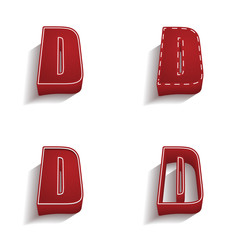 ikona 3D z obrysem zestaw © vempireart