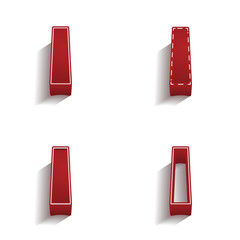 ikona 3D z obrysem zestaw © vempireart