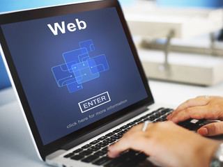 Naklejka na ściany i meble Web Website WWW Browser Internet Networking Concept