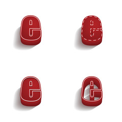 ikona 3D z obrysem zestaw © vempireart