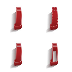 ikona 3D z obrysem zestaw © vempireart